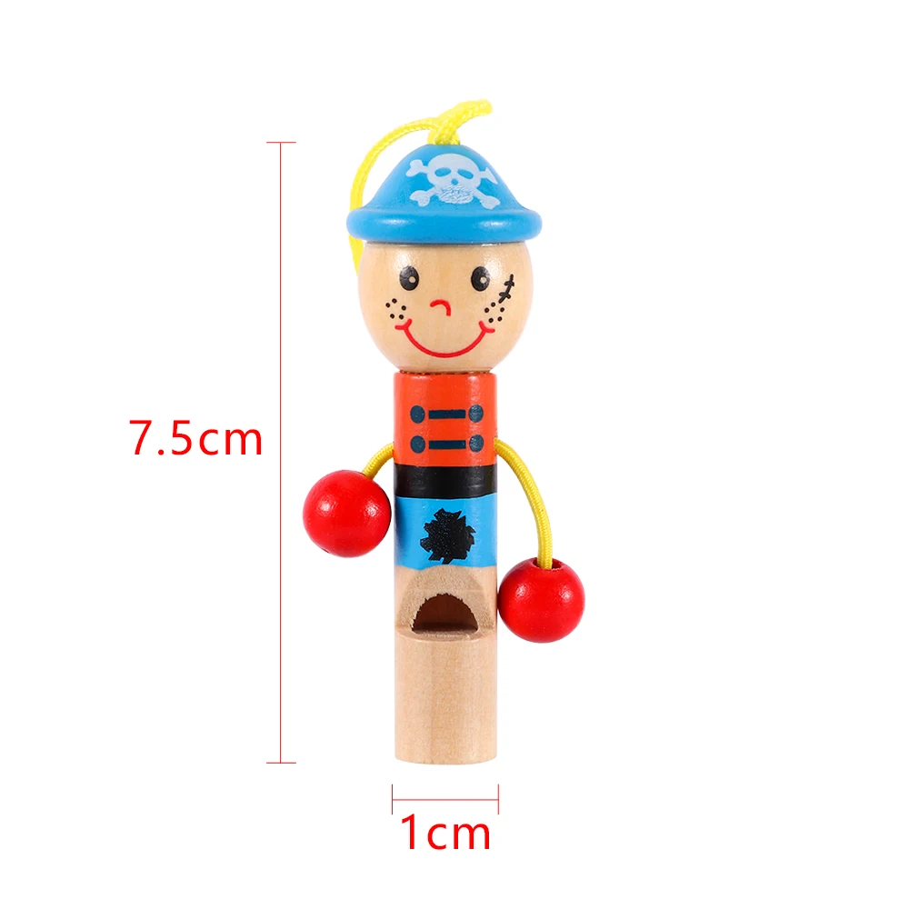1 шт. детские игрушки милый маленький пиратский свист для детей деревянные