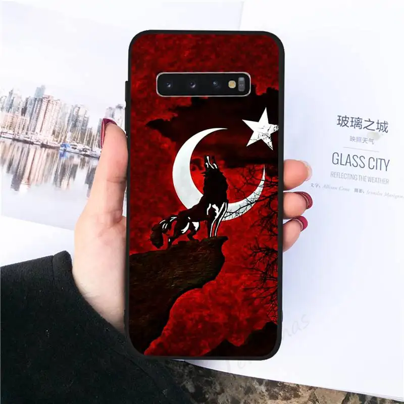 

turkey turkish flag wolf Accessories Phone Case For Samsung galaxy S 7 8 9 10 20 edge A 6 10 20 30 50 51 70 note 10 plus