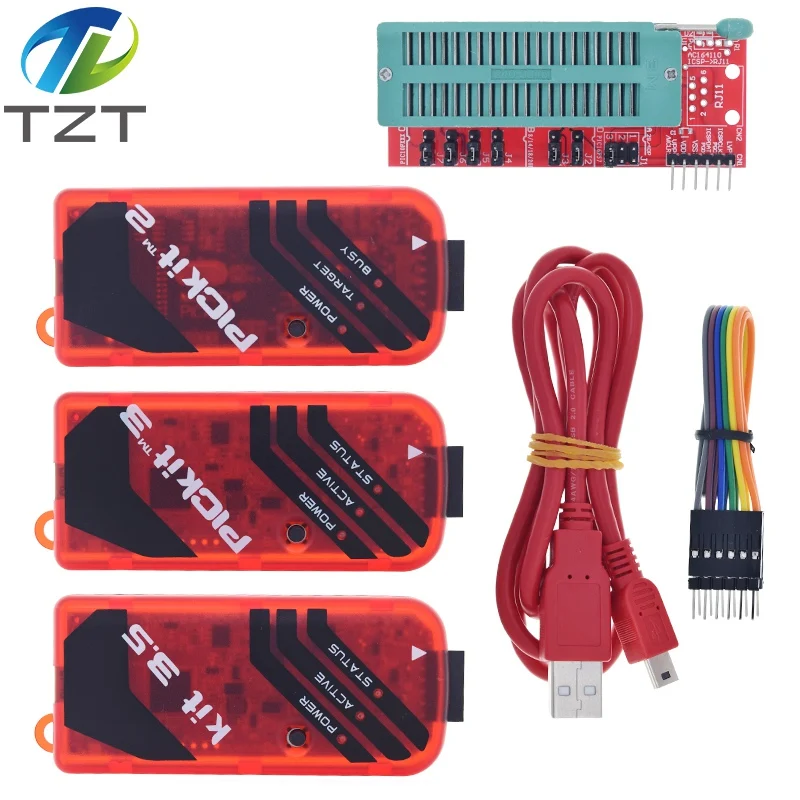PICKit2 PICKIT3 PICKit3.5 Programmer + PIC ICD2 PICKit 2 PICKIT 3 3.5 Programming Adapter Universal Seat | Электронные