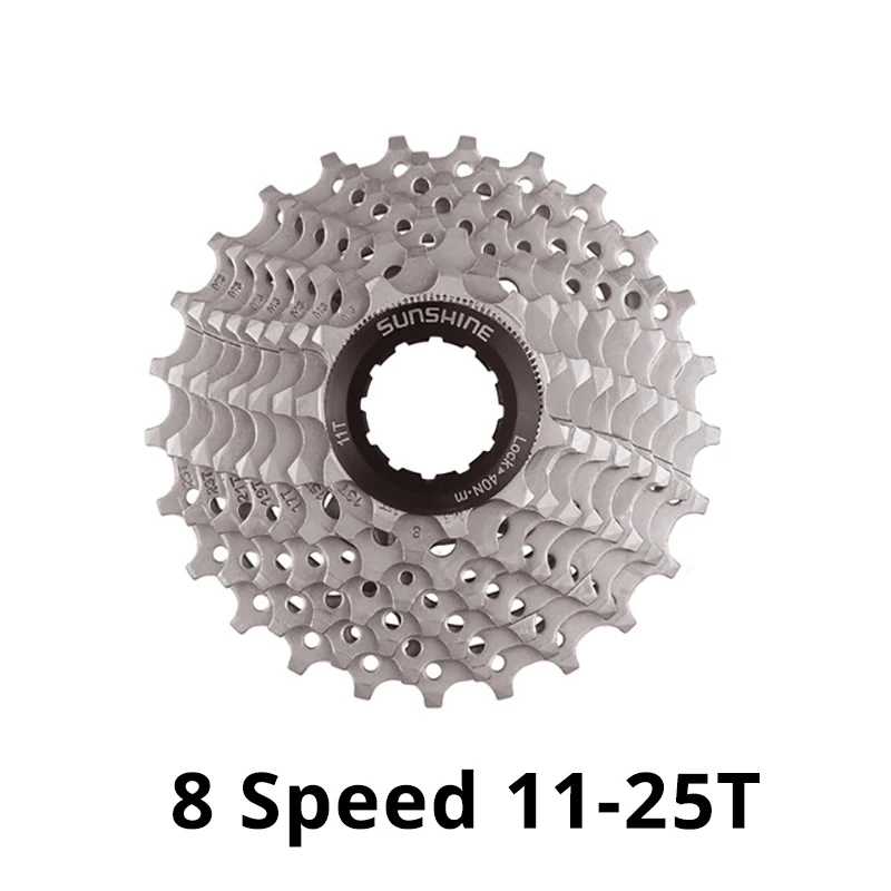 11-25T Silver SUNSHINE 8 скоростей свободного хода MTB дорожный велосипед 8S кассеты 25t 28t 32t 40t 42T маховик для M310 M360 Alivio M410 HG31-8 - Цвет: 11-25T Silver