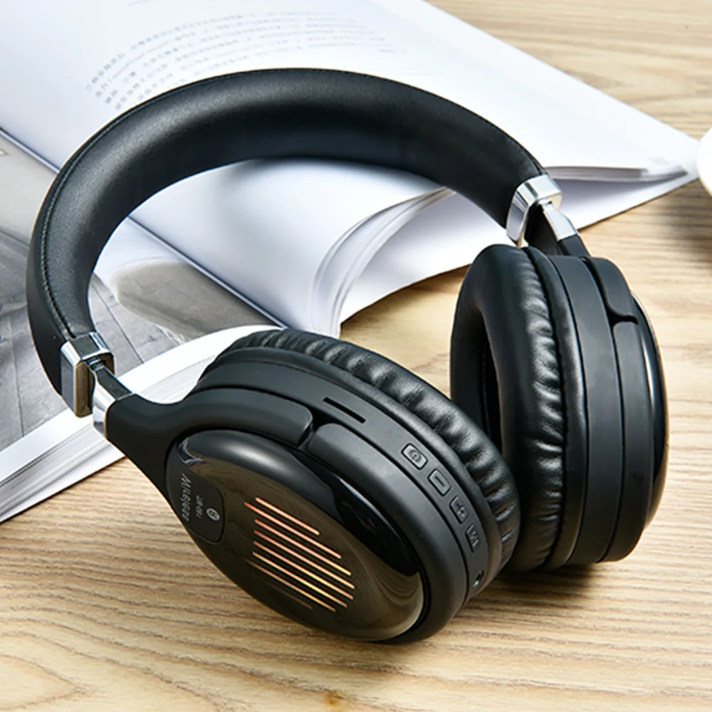 Willkey TM061 Foldable Wireless Bluetooth Headphone with FM Raido Stereo Gaming Headset Noise Reduction Earphone Support TF Card |