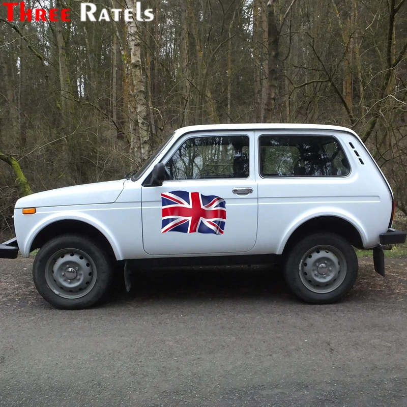 Три Ratels FC32 3D Британский британский флаг автомобилей Стикеры и Наклейка виниловая