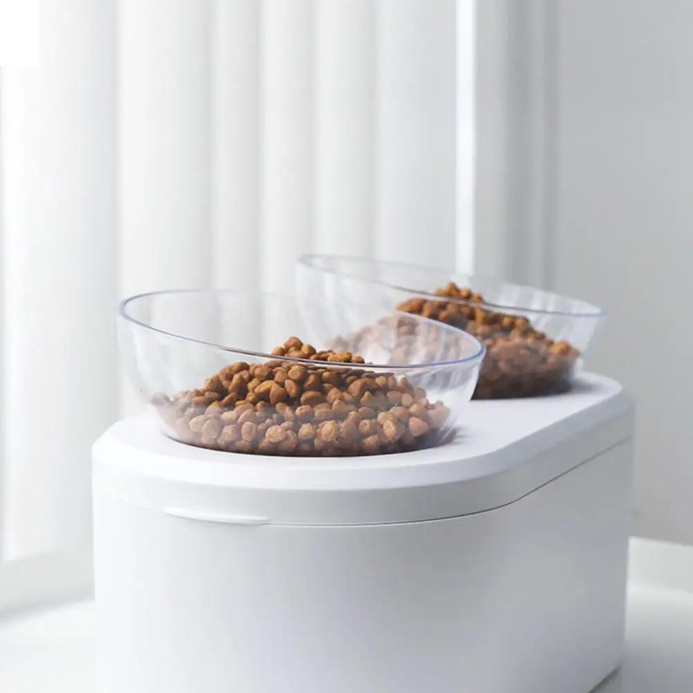 HobbyLane питомец кошки котенок съемный косой двойной кормушка с нескользящим