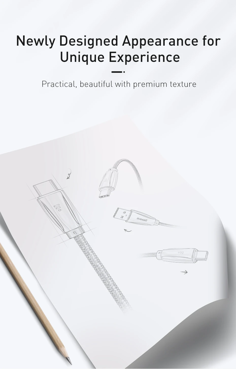 Baseus usb type-C кабель для Samsun S9 S10 Quick Charge 3,0 USB C кабель для Xiaomi Redmi Note 8 Pro светодиодный usb type USB-C провод