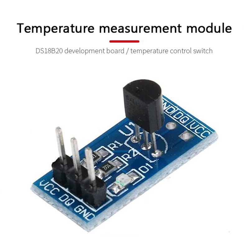 

3P разъем с круглым отверстием DS18B20 Температура измерения модуль Встроенный подтягивание резисторы с бортовым Мощность индикатор Сенсор Но...