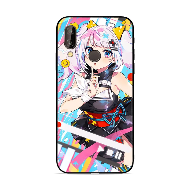 

Phone Case For Huawei P40 Pro Plus Lite P20 Lite 2019 P20 Pro Lite Coque Soft TPU Funda Back Cover Girl With Pink Bunny Ears