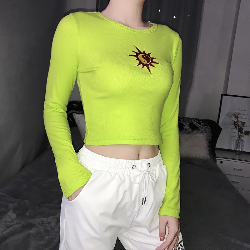 Короткие рубашки для женщин вышитые женские футболки винтажные с длинным