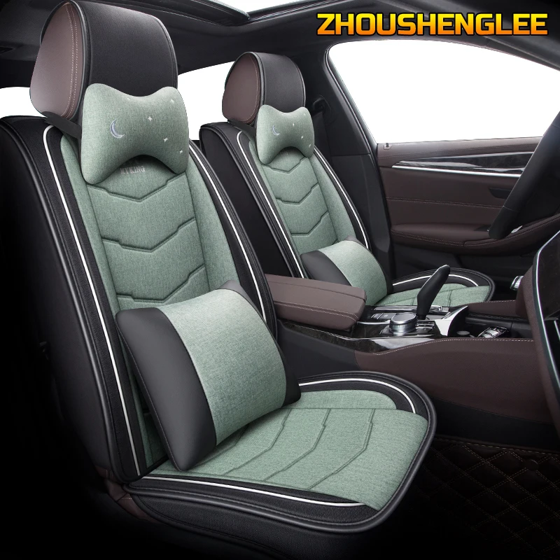 

Комплект чехлов на автомобильные сиденья ZHOUSHENGLEE для hyundai santa fe veloster chrysler voyager lexus is 250 kia ceed audi a6, чехол на сиденье, автомобили