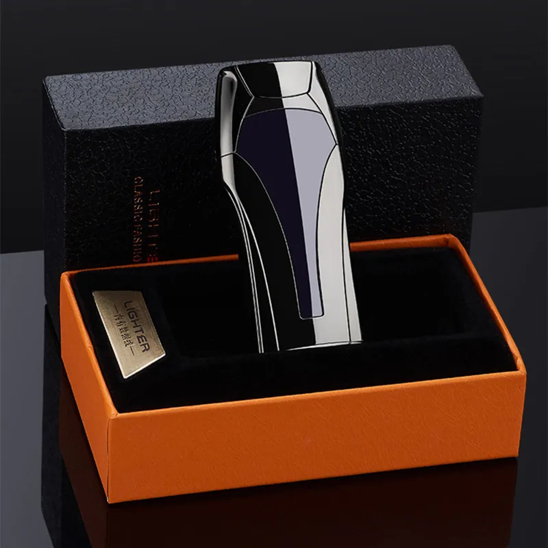 

Fingerprint USB Recharge Smoking Electric gift metal Lighter for boyfriend father girlfriend gift for christmas