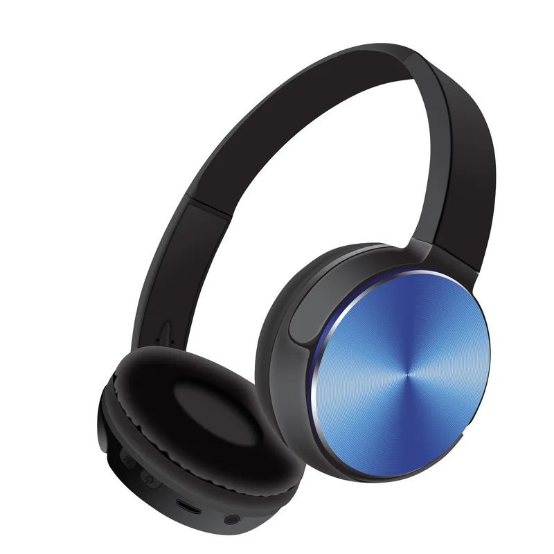 Синий Fanshu Bluetooth наушники спортивные стерео Hands Free наушники через ухо Беспроводная музыкальная гарнитура Поддержка TF карты FM радио с микрофоном - Цвет: Синий