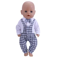 18 inch doll clothes 43 cm reborn dolls suit t shirt pants childrens toys girl birthday gift american girl doll accessories