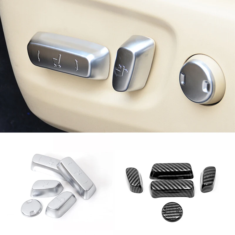 

For Toyota Highlander Kluger 2014-2018 Accessories ABS Matte Car seat adjustment knob button switch cover trim Car Styling 5pcs