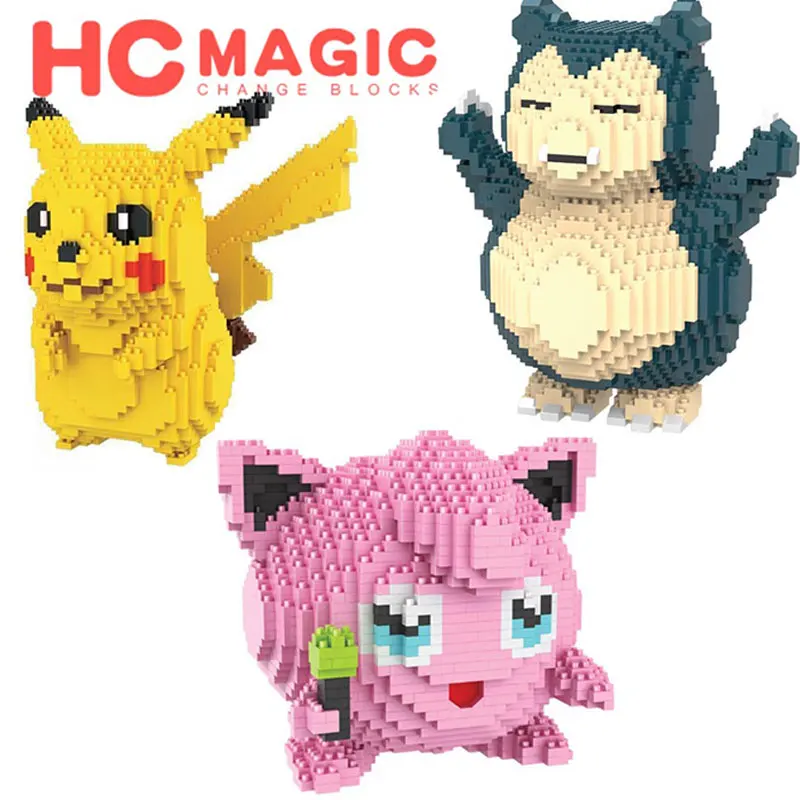 HC волшебный Алмаз строительные блоки игрушки мультфильм микро кирпичи чармандер аниме игрушка аукциона фигурки милые дети подарок на день рождения