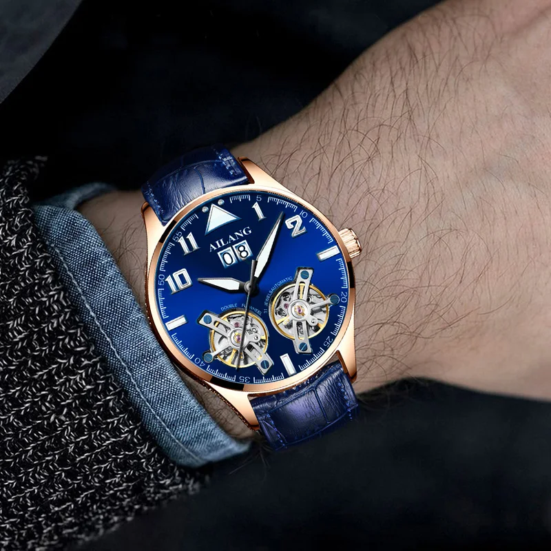 AILANG men's watches men's luxury brand wristwatches men's mechanical wristwatches Tourbillon men's mechanical watch 2019