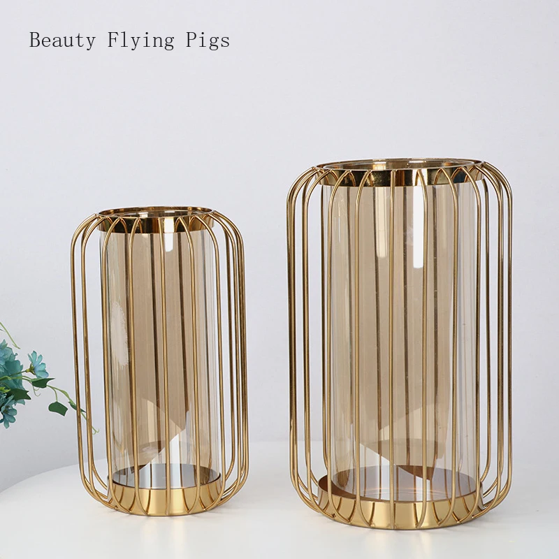 Прямая продажа Новое металлическое украшение для стеклянной вазы легкая