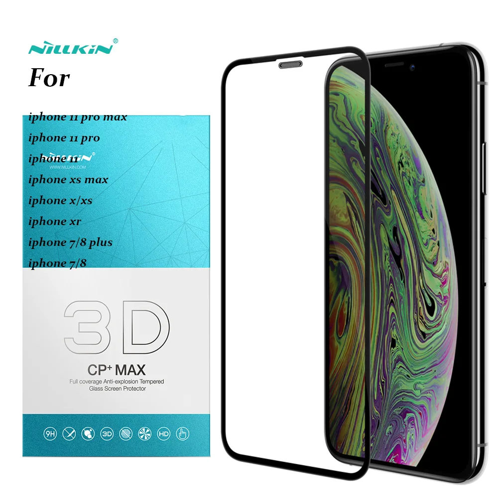 Закаленное защитное стекло NILLKIN Amazing 3D CP + MAX 9H для iPhone 7/8/x/xs/xr/11pro max|tempered glass|9h tempered
