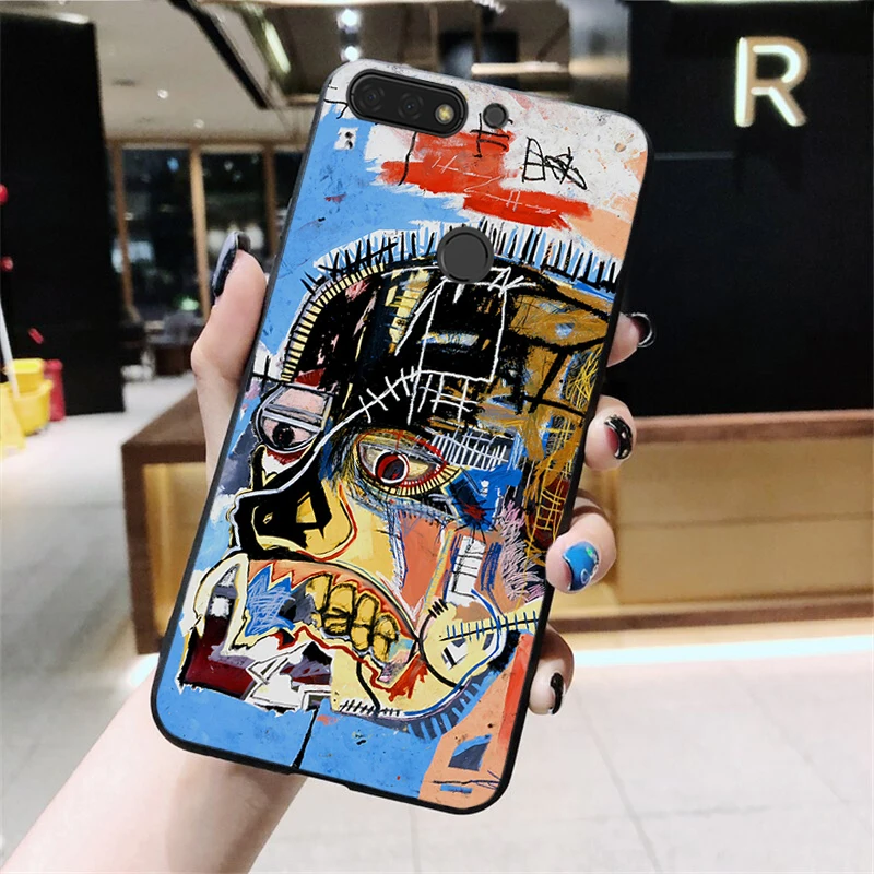 

Jean Michel Basquiat Art Graffiti Phone Cases For Huawei Honor 7C 7A 8X 9X 8A 10i 20S 8C 8S 9A 9S 10X lite