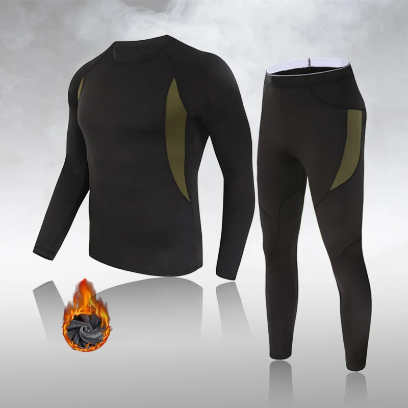 

2021 Men's Tracksuit Four Seasons New Warm Fitness Clothing Suit Tight-Fitting Running Training Leisure Windproof Sportswear
