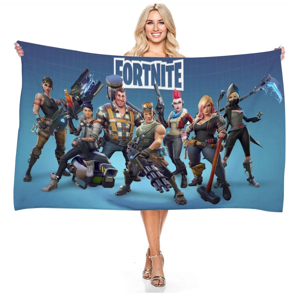 Банное полотенце Fortnite из микрофибры оригинальное мягкое модное быстросохнущее