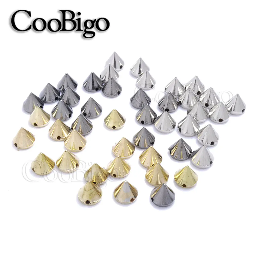 Конус с шипами и заклепками Спайк бисера Хип хоп панк кожа заклёпки сумка сапоги