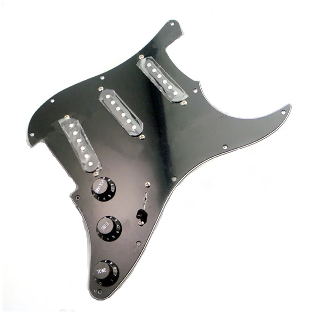 Черная электрическая гитара 3S нагруженная Предварительно Проводная скребок в