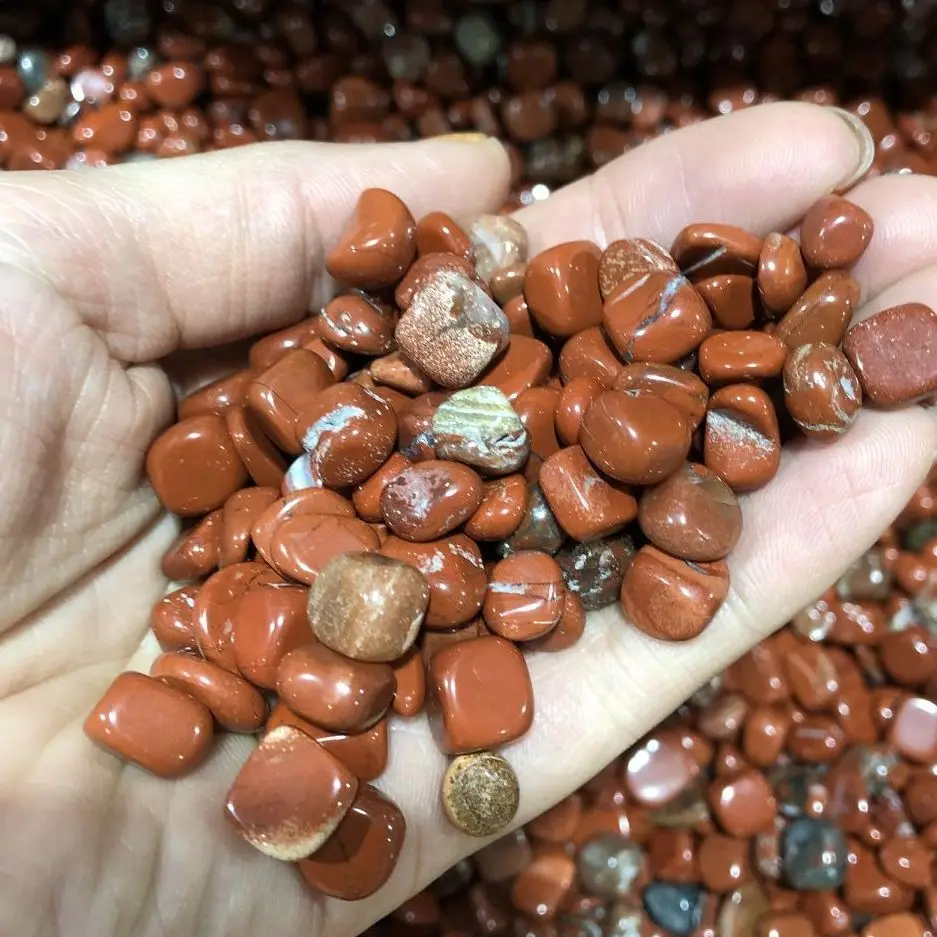100 г Натуральная красная яшма гравий закругленные полудрагоценные камни