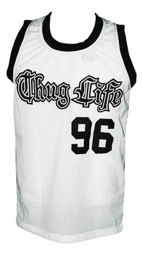 

#96 Tupac Shakur Thug Life 2Pac Retro Classic Basketball Jersey Mens Stitched Custom Number and name Jerseys