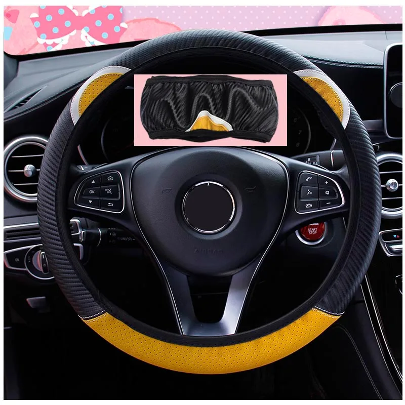 Кошачий карбоновый чехол рулевого колеса автомобиля Противоскользящий для Toyota Corolla Avensis RAV4 Yaris Auris Hilux Prius verso MG 3 ZR Buick