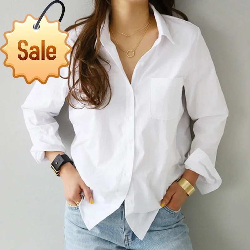 

Ladies Vintage Blouse Women Shirt Casual Workwear Office Lady Soft White OL Style Loose Women Shirt Female Blouse Tops Blusas