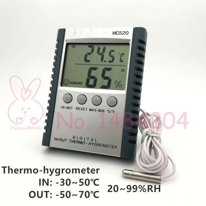 1 большой Термометр-Гигрометр с ЖК-дисплеем настенный цифровой измеритель