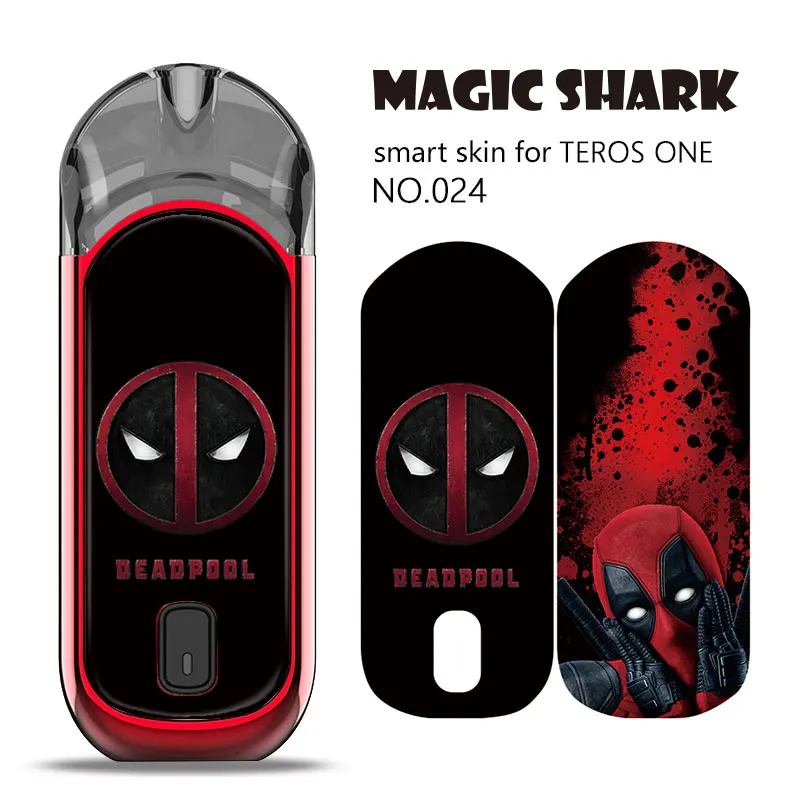 Magic Shark Spider Man One кусок Harley Quinn Джокер Дэдпул Мстители футляр для вейпа Наклейка