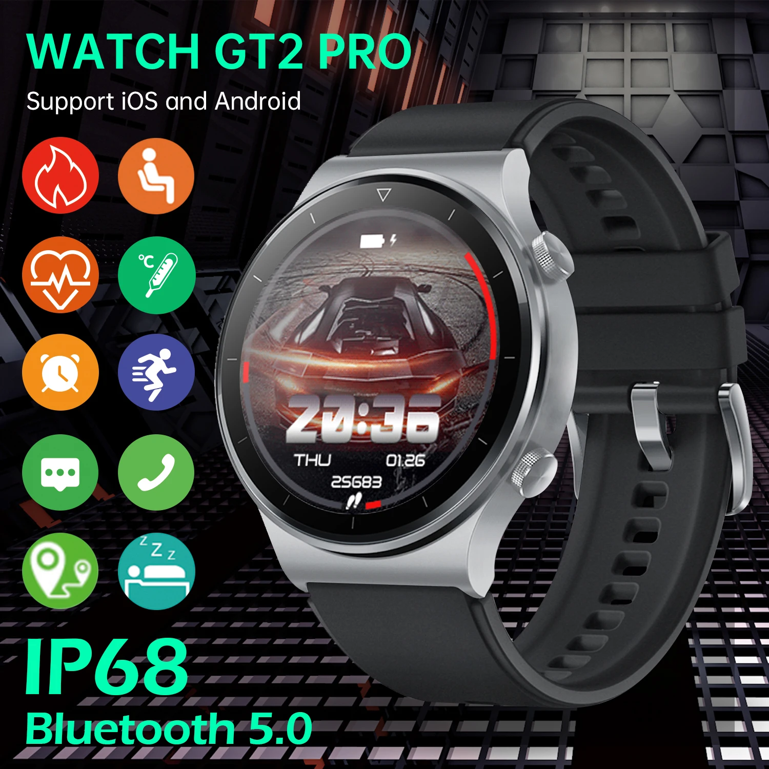 2021 smart watch gt2 pro fitness menwomen ip68 waterproof multiple sports mode hr monitoring watches for huawei xiaomi apple free global shipping