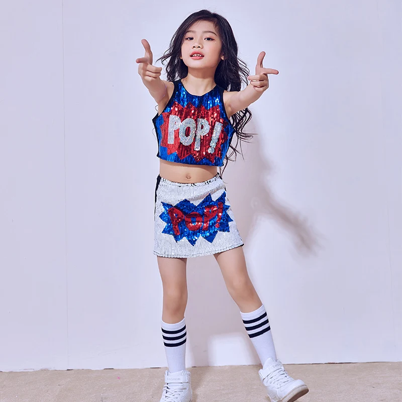 Новый костюм для джазовых танцев в стиле хип хоп детская сценическая одежда с