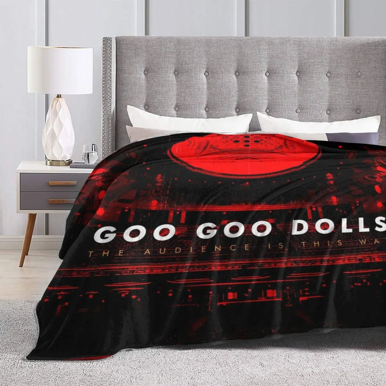 

Goo Goo Dolls Ultra-Soft Throw Blanket Flannel Light Weight Fuzzy Warm Throws for Winter Bedding, Couch, Sofa 80X60