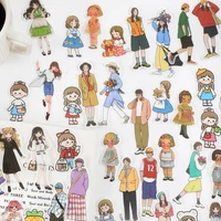 40 pcspack cute cartoon girl decorative sticker scrapbooking diy label diary stationery album journal fashion boy stick