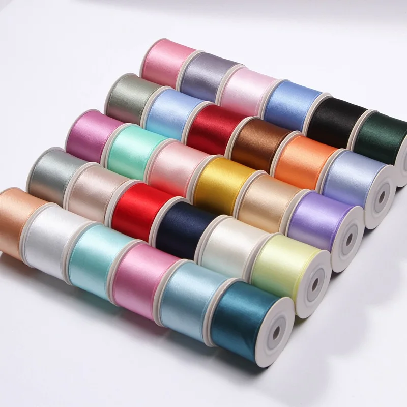 

Polyester Satin Cotton Ribbons 3 5 7 10 16 25 38mm 1Inch Bow Material Jewelry Flower Cake Gift Box Wrapping Rose Pink Strap Tape