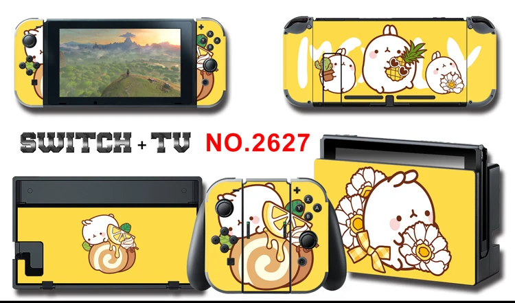 Защитная крышка наклейка Виниловая для консоли Nintendo Switch NS + контроллер