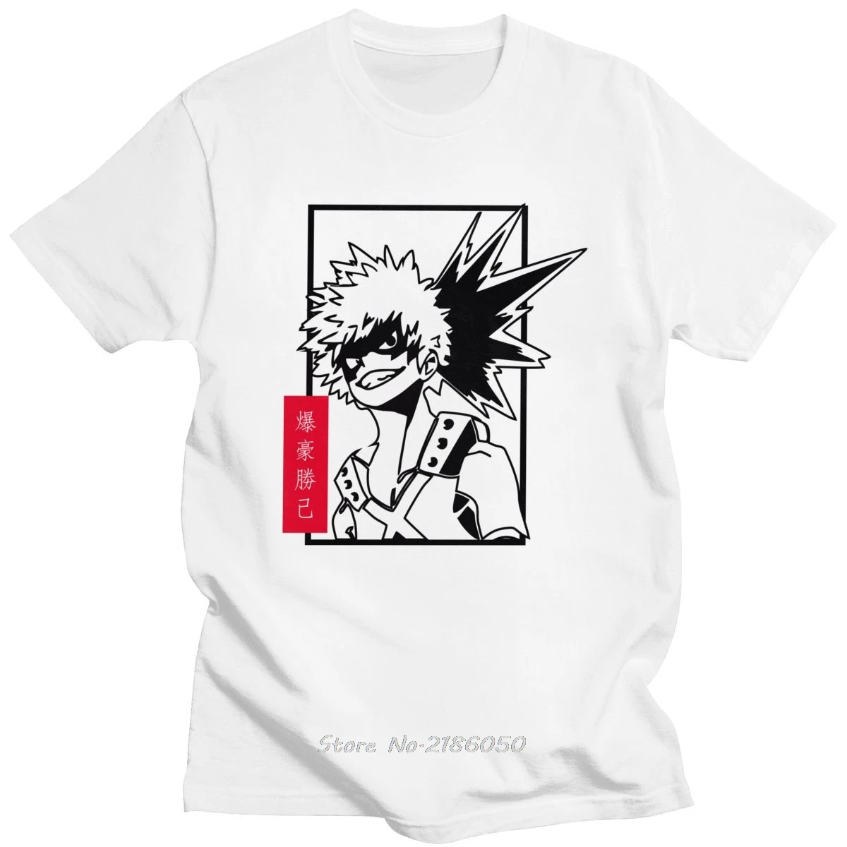 Kawaii Katsuki Bakugo My Hero academic Футболка мужская футболка с круглым вырезом и коротким
