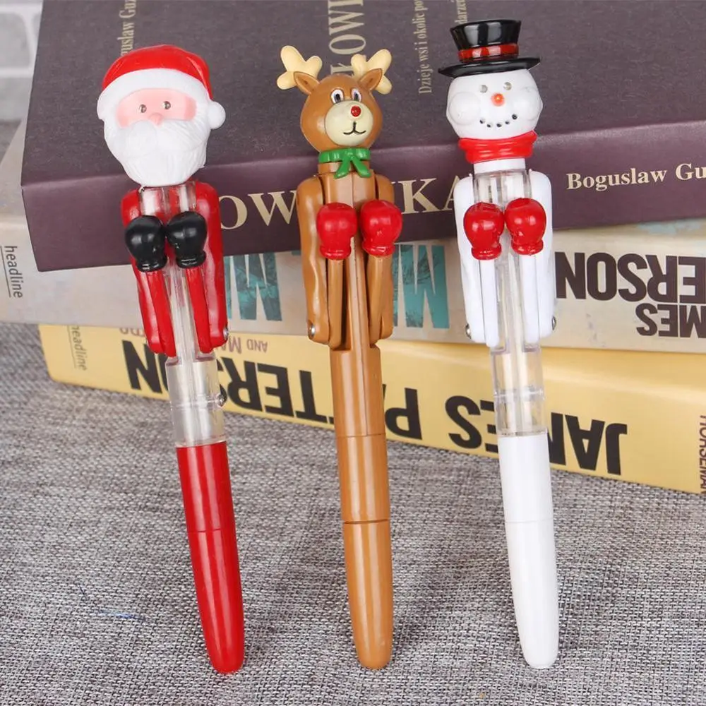 Светящаяся Рождественская елка Санта снеговик шариковая ручка для бокса