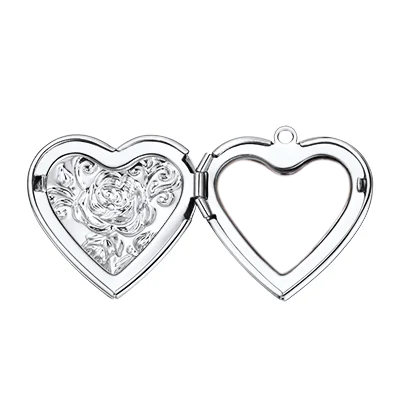 Style B Silver U7 женщины девушки кулон с фото в форме сердца персонализированные ожерелье с заказной гравировкой сервис подарки на день рождения P1050 - Окраска металла: Style B Silver