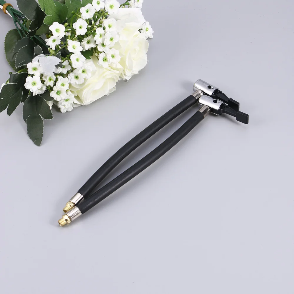 

2pcs Replacement Air Pump Extension Rubber Hose Inflator Tube Pipe Cord (Black)