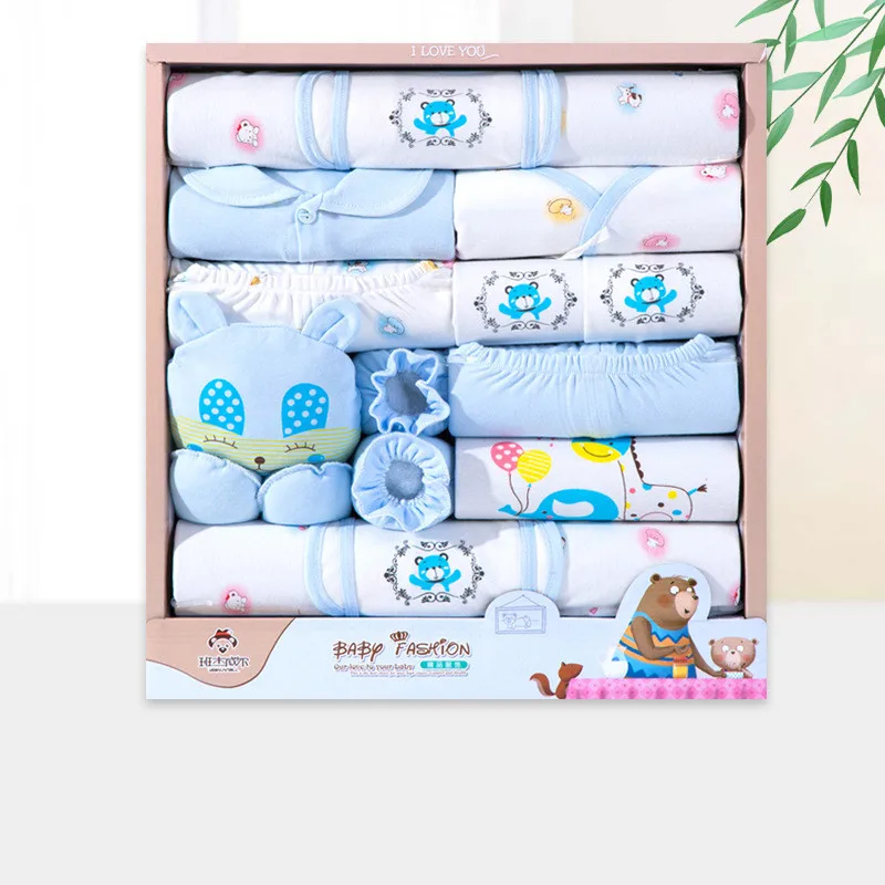 Подарок для новорожденных комплект одежды из 18 предметов костюм младенцев 100%