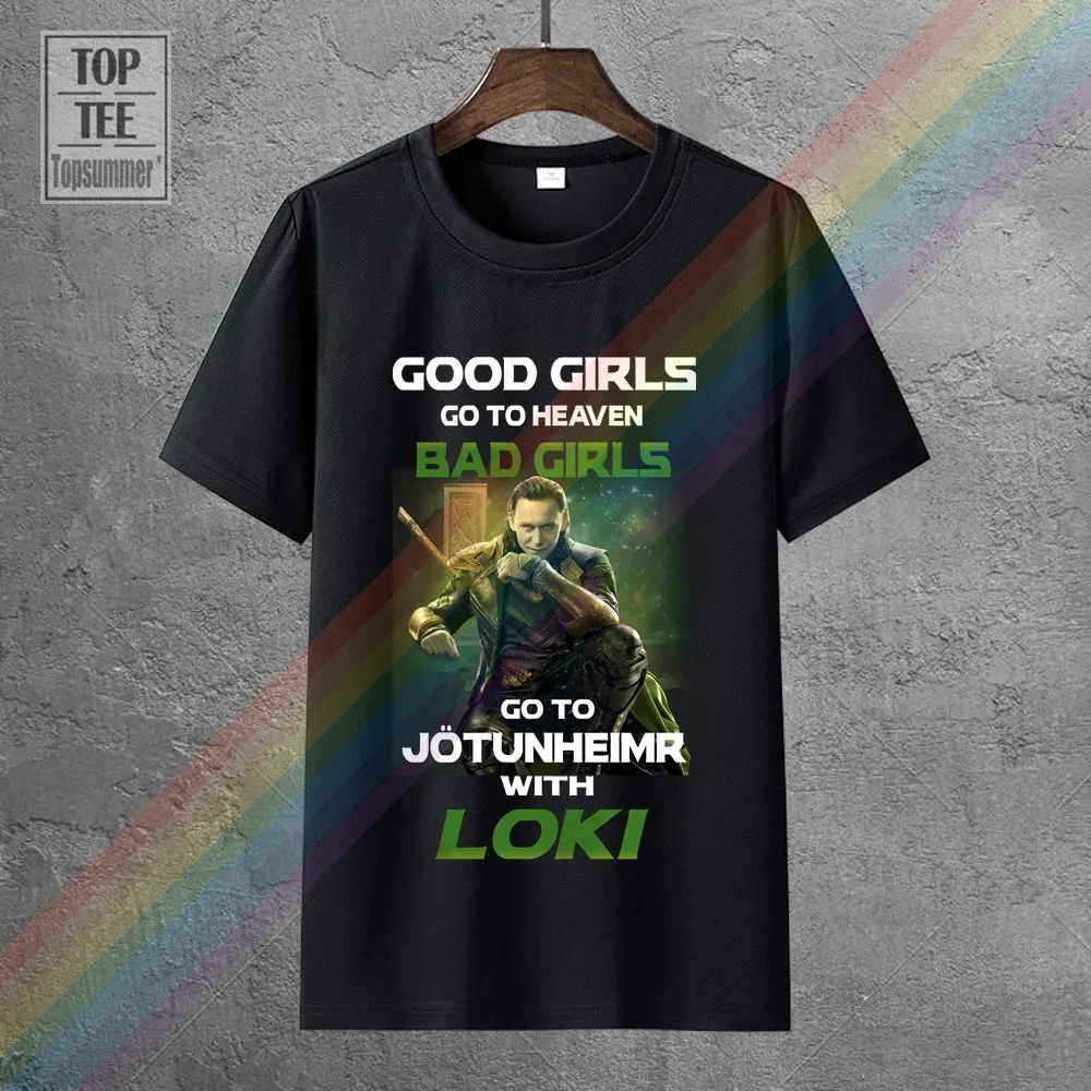 Футболка модная мужская футболка Bioshick плохие Девчонки с Локи Ретро стиль размера