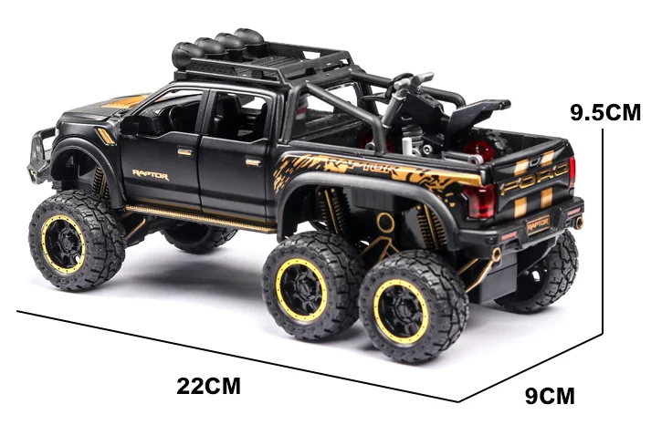 1:28 литье под давлением FORD RAPTOR f150 SUV металлическая модель автомобиля игрушечные колеса сплав автомобиль звук и светильник оттягивающийся автомобиль мальчик малыш игрушки vw модель