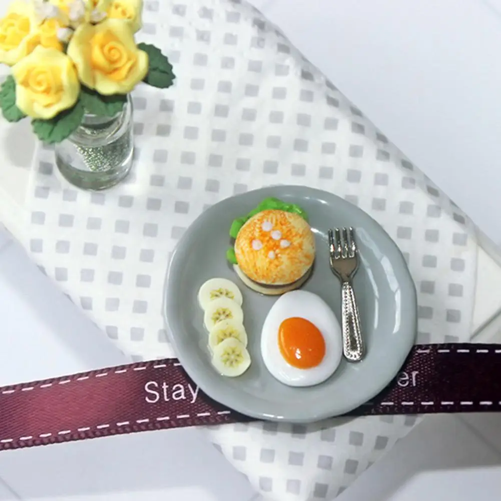 1/12 Масштаб Кукольный домик Миниатюрный лоток для яиц завтрака Коллекционная
