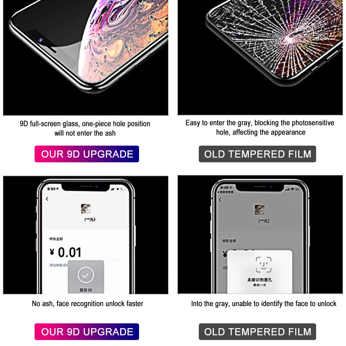 5 шт. 9D Защитное стекло для iPhone 6 6S 7 8 plus X XS на iphone XR MAX 11 защита экрана | Мобильные