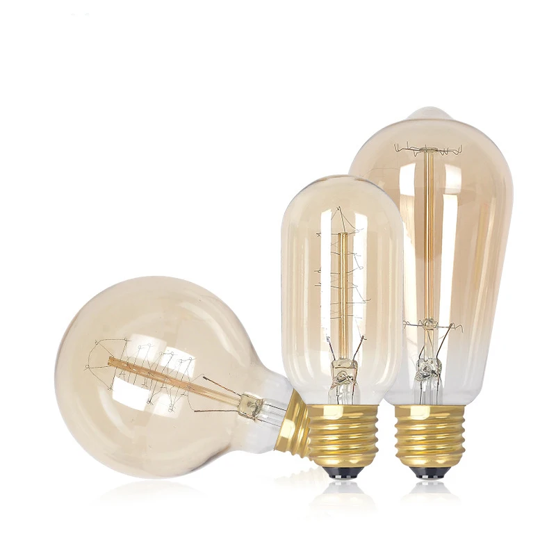 

5pcs E27 Edison Bulb AC220V 40W ST64 G80 T45 Retro Ampoule Vintage Incandescent Bulb Edison Lamp Filament Light Bulb Decor