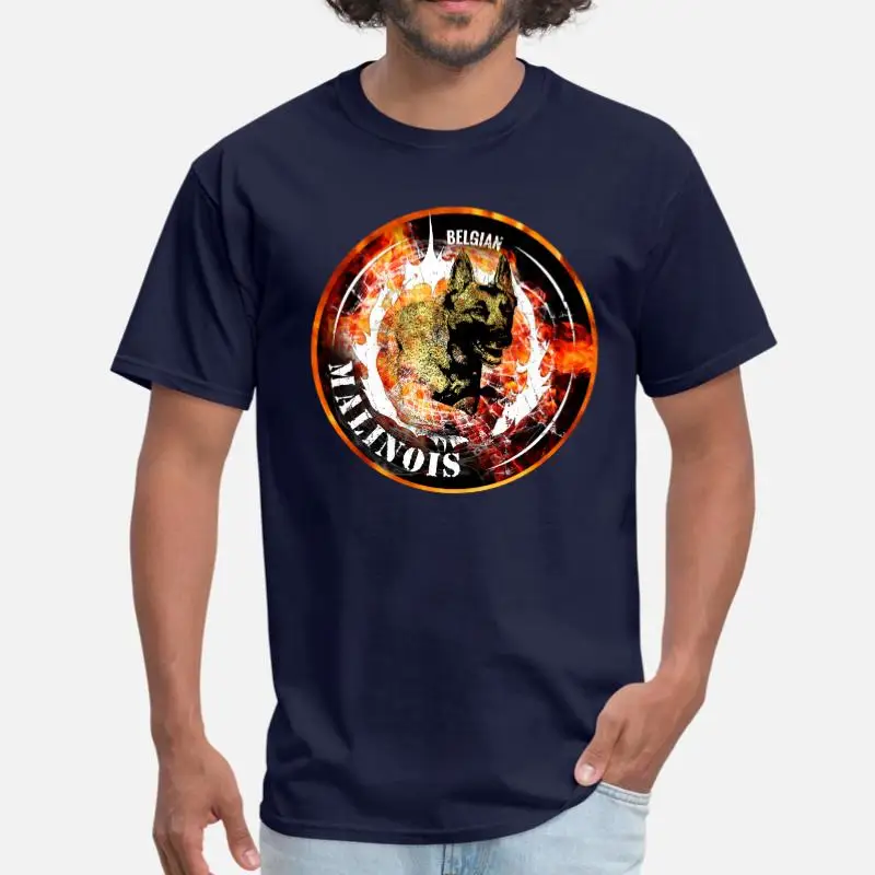 Новая стильная футболка Malinois мужская и женская забавная Повседневная с круглым