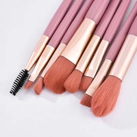 8 pcspack blush eyeshadow eyebrow blending brush set tools professional pastel color foundation powder makeup brushes