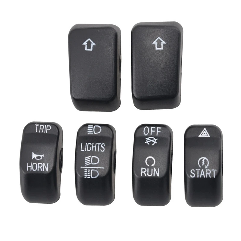 

Motorcycle Handlebar Control Parts Black Switch Caps Button Cover for Sportster XL Dyna Softail Models
